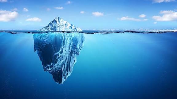 Iceberg — most of a tongue tie's impact is hidden below the surface